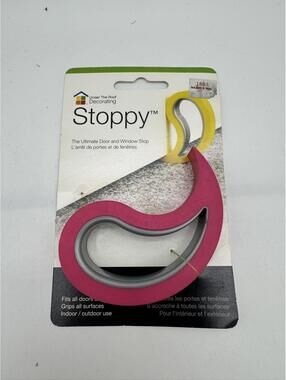 Stoppy Universal Door Stop Pink Colors fits most door windows indoor/outdoor NEW